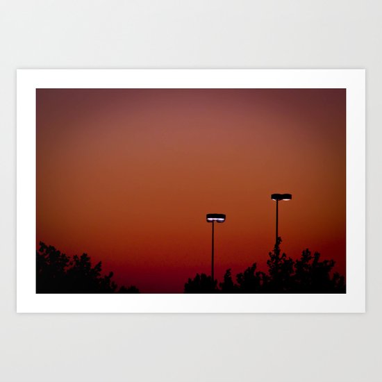Lights in the Sunset Art Print