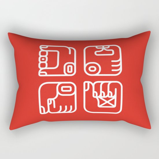 Mayan Glyphs ~ Hands Rectangular Pillow