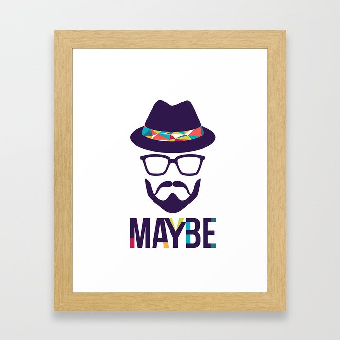 Maybe - mod. Brand t-shirt uomo-donna Framed Art Print