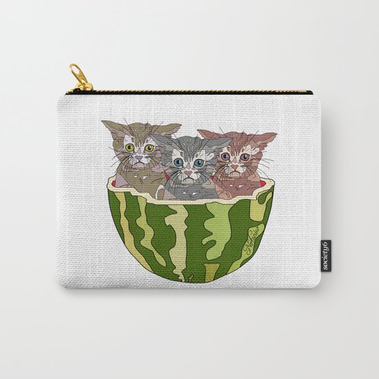 Watermelon Cats Carry-All Pouch