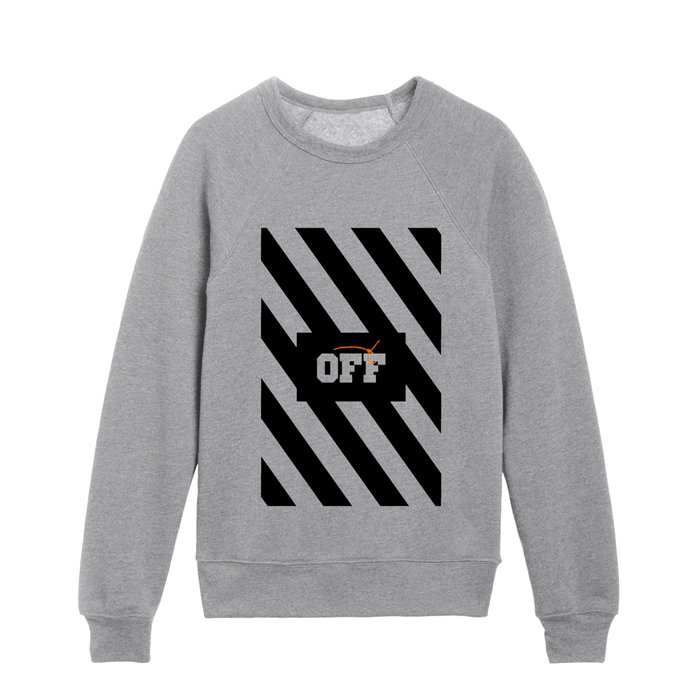 black strip Kids Crewneck