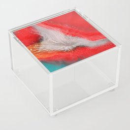 Let There Be Light - colorful red white teal art and home decor contemporary abstract conceptual art Acrylic Box