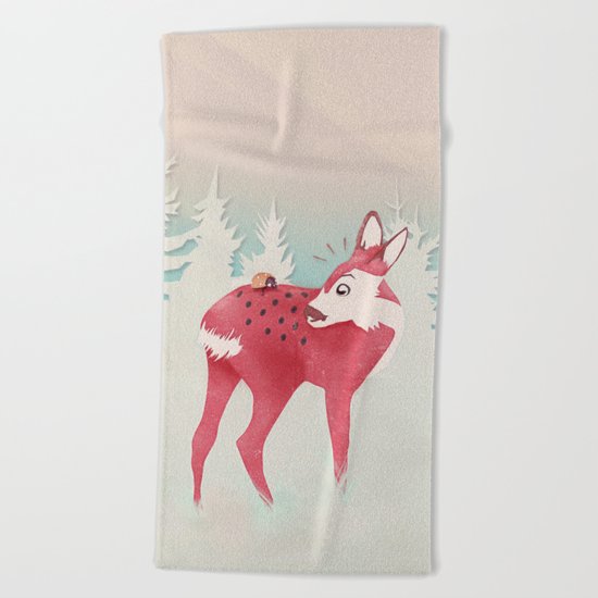 Oh deer, what the bug?! Beach Towel
