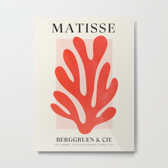 Jazz Leaf: Matisse Edition | Mid Century Series Metal Print