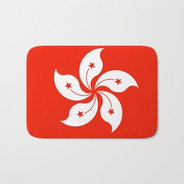 Flag of hong kong Bath Mat | Cantonese, Hongkonger, Graphicdesign, Kowloon, Taoism, Hk, Pearlriver, Confucian, Bauhinia, Kwuntong 