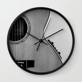 acoustic electric guitar music aesthetic close up elegant fine art photography  Wall Clock