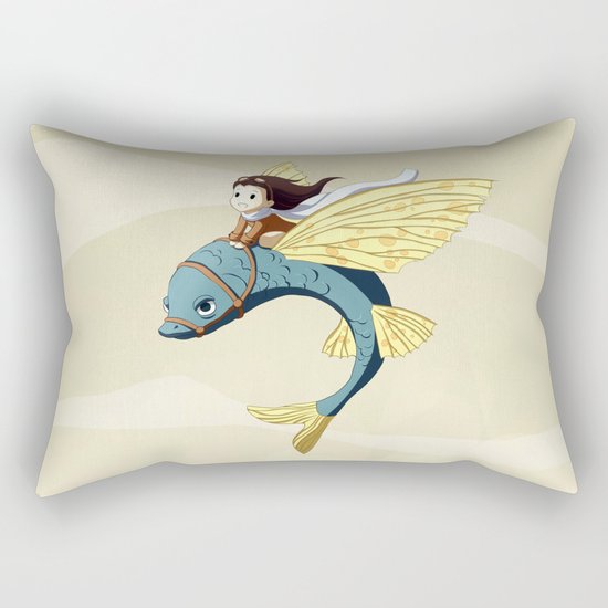 Flying Fish Rectangular Pillow