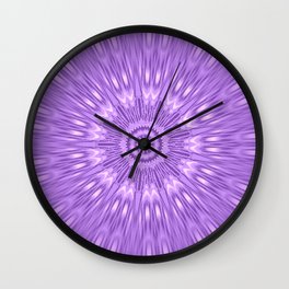 Lavender Purple Mandala Explosion Wall Clock