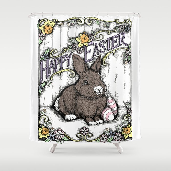 Sapphorica Creations- Henry the Bunny Shower Curtain