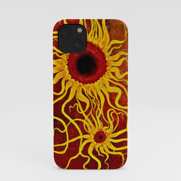 Psychedelic Susan 001, Sunflowers iPhone Case