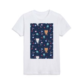 Cute astronaut cat seamless pattern Kids T Shirt