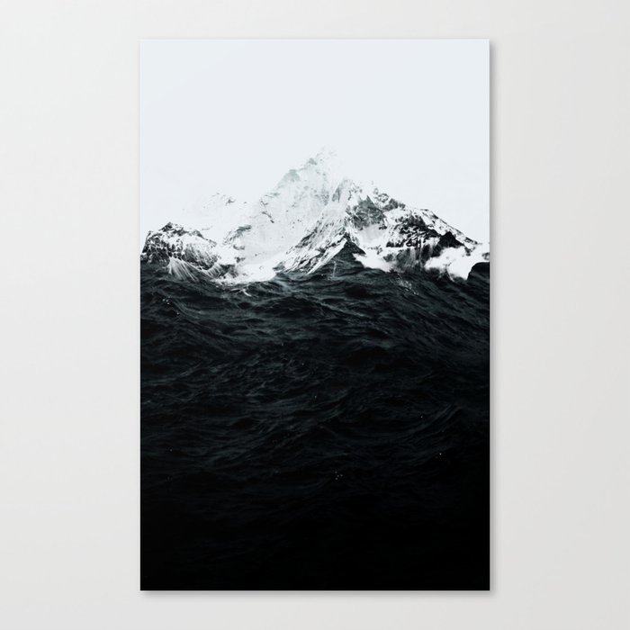 Those waves were like mountains Canvas Print