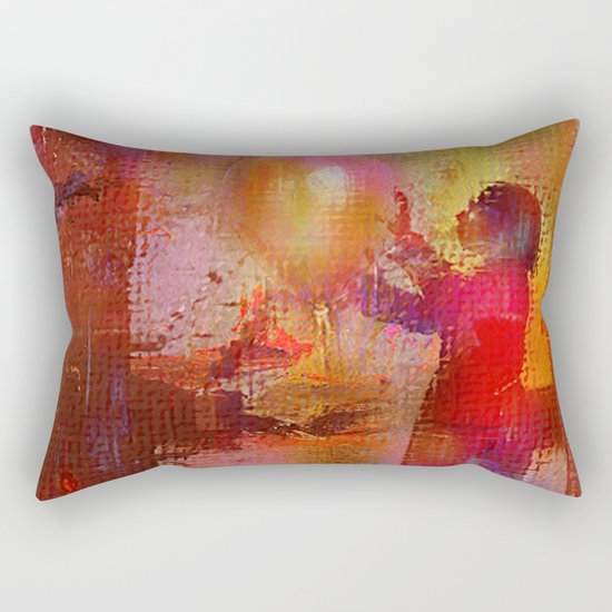 The girl with the baloon Rectangular Pillow
