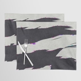 Abstract horizontal black stripes Placemat