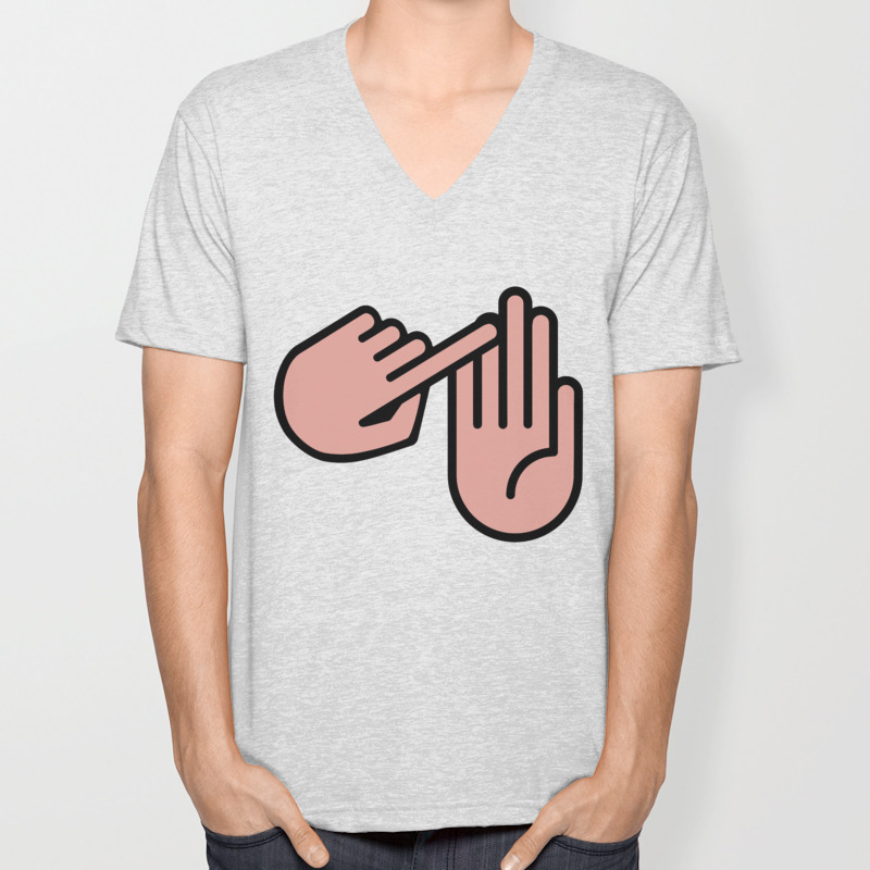 Petoskey Michigan Hand Map Unisex V Neck By Cileas Society6