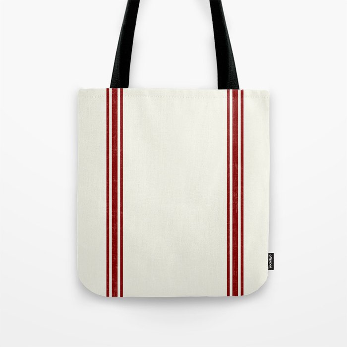 Opinion Zealot Accord Vintage Country French Grainsack Red Stripes Creme Background Tote Bag by  Mod Shop Around The Corner | Society6