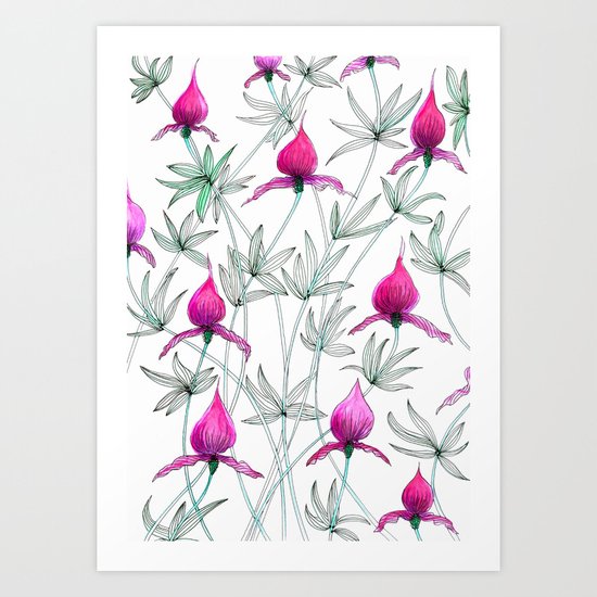 small purple flowers Art Print