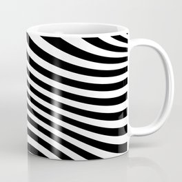 Retro Shapes And Lines Black And White Optical Art Mug