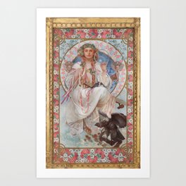 Salvia, Alphonse Mucha Art Print