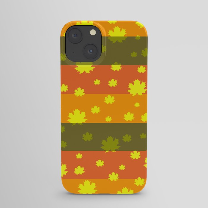 Golden autumn leaves iPhone Case