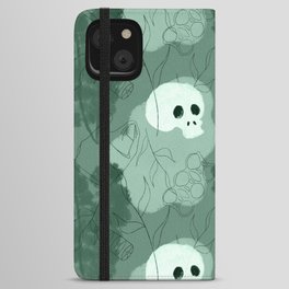 Blue green Plastic Ocean with Skull iPhone Wallet Case