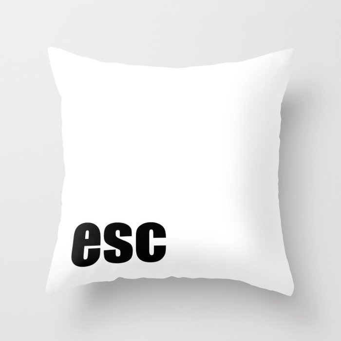 Esc Throw Pillow