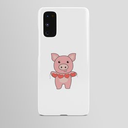 Pig For Valentine's Day Cute Animals With Hearts Android Case
