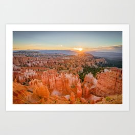 Bryce Canyon Sunrise Utah National Park Southwest USA Landscape Art Print