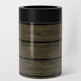 Brown textured wooden surface Can Cooler