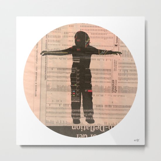 Untitled Boy 3 Collage Metal Print