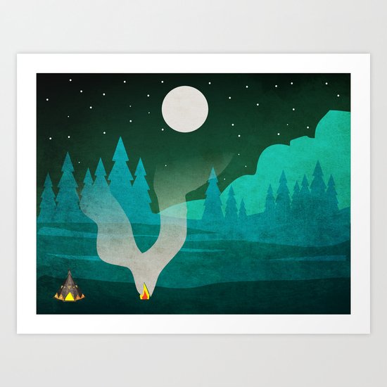 Camping Art Print