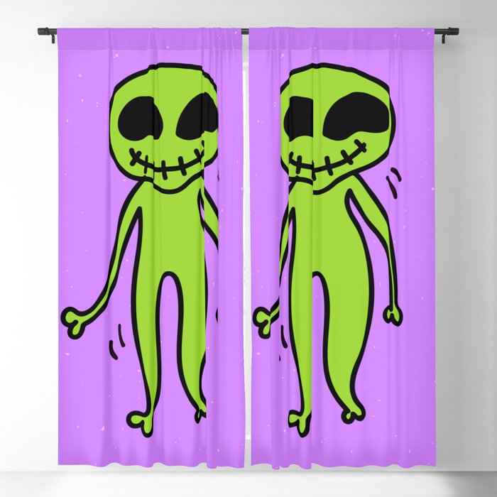 Cheerful Alien Blackout Curtain