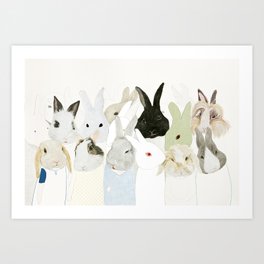 Many rabbits Art Print