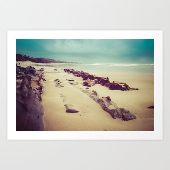 Blue Ocean Path Art Print
