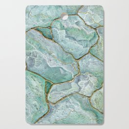 Celadon Green Jade Geode Kintsugi  Cutting Board