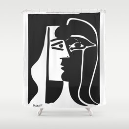 Picasso - Kiss 1979 Artwork Reproduction Shower Curtain