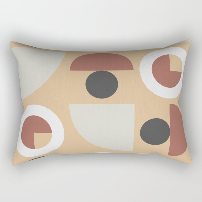 Classic geometric arch circle composition 34 Rectangular Pillow