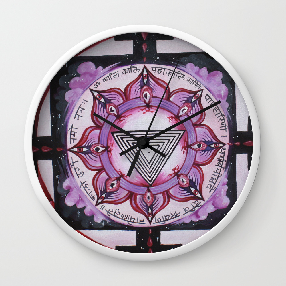 Kali Yantra Wall Clock By Lotusdawn Society6