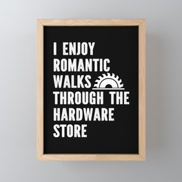 Funny Romantic Walks Through Hardware Store Framed Mini Art Print