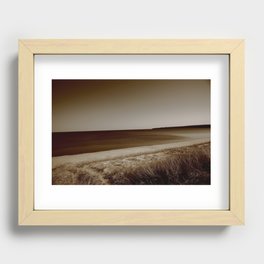 Lake Superior Sandy Beach 2010 #1 Sepia Recessed Framed Print