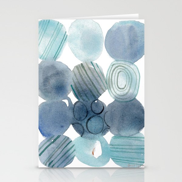 Abstract Watercolor Stones Stationery Cards