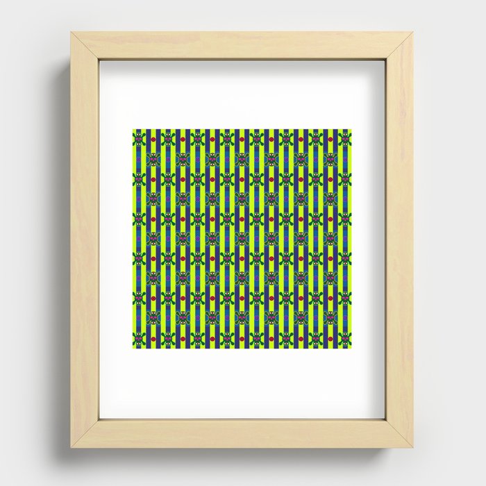X Face Yellow Recessed Framed Print