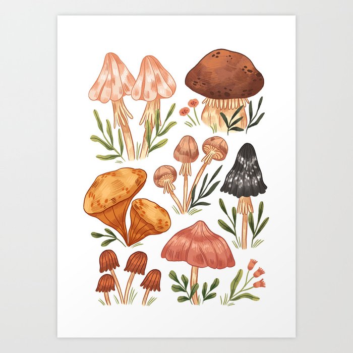 Mushrooms~no.2 Art Print