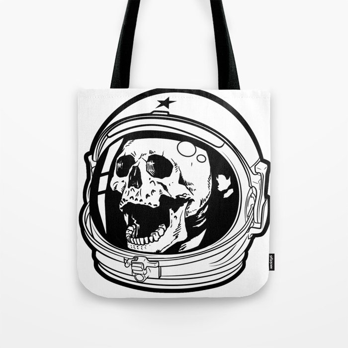 Astronaut Skull Tote Bag