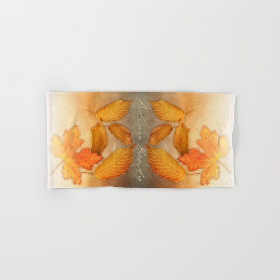 Autumn leaves in yellow and orange Hand & Bath Towel