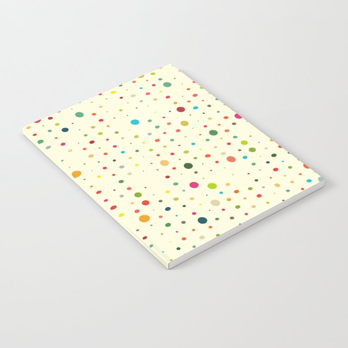 retro rain spots cream Notebook