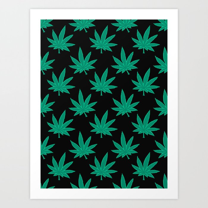 Weed Pattern 420 Art Print