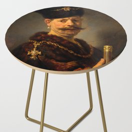 A Polish Nobleman, 1637 by Rembrandt van Rijn Side Table