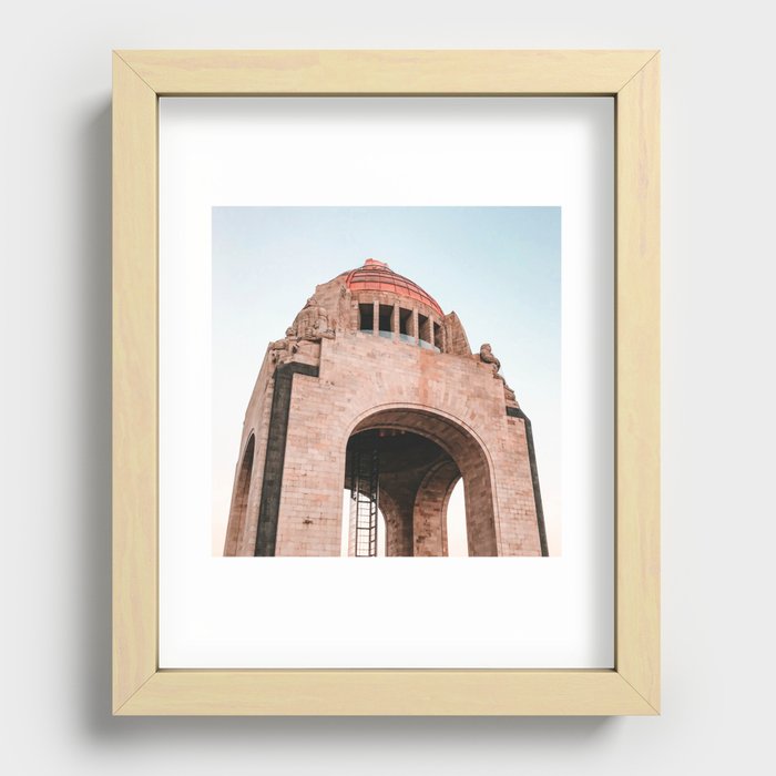 Mexico Photography - Beautiful Monument In The Evening Sun Recessed Framed Print