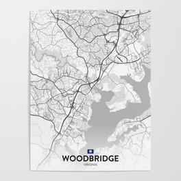 Woodbridge, Virginia, United States - Light City Map Poster